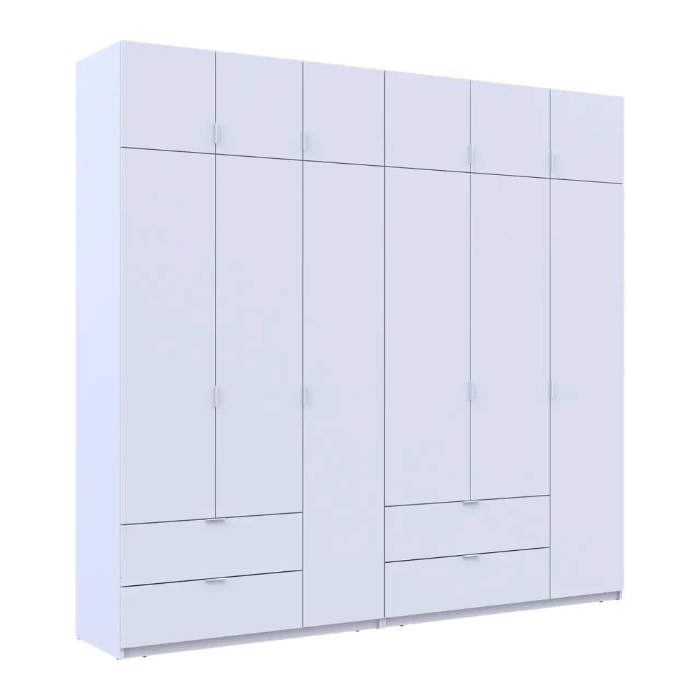 Шафа для одягу Doros Лукас Біла 3+3 ДСП 255х50х240 DRS-011684 (42005110) Львів - фото 6