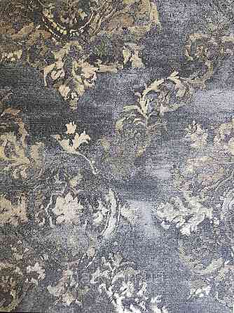 Обои виниловые на флизелине AS creation Garda 1.06Х10.05 классика структурные дамаск золотые вензеля на черном Киев