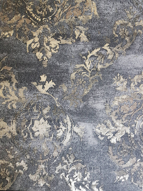 Шпалери вінілові на флізеліні AS creation Garda 1.06Х10.05 класика структурні дамаск золоті вензель на чорному Київ - фото 1