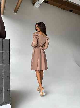 Женское романтическое вечернее мини платье Бежевый, 50/52 Одесса