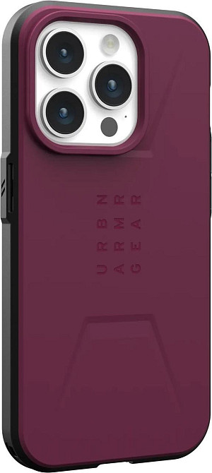 Чохол-накладка Urban Armor Gear Civilian Magsafe для Apple iPhone 15 Pro Max Bordeaux (114295119049) ( Бордовий ) Харків - фото 1