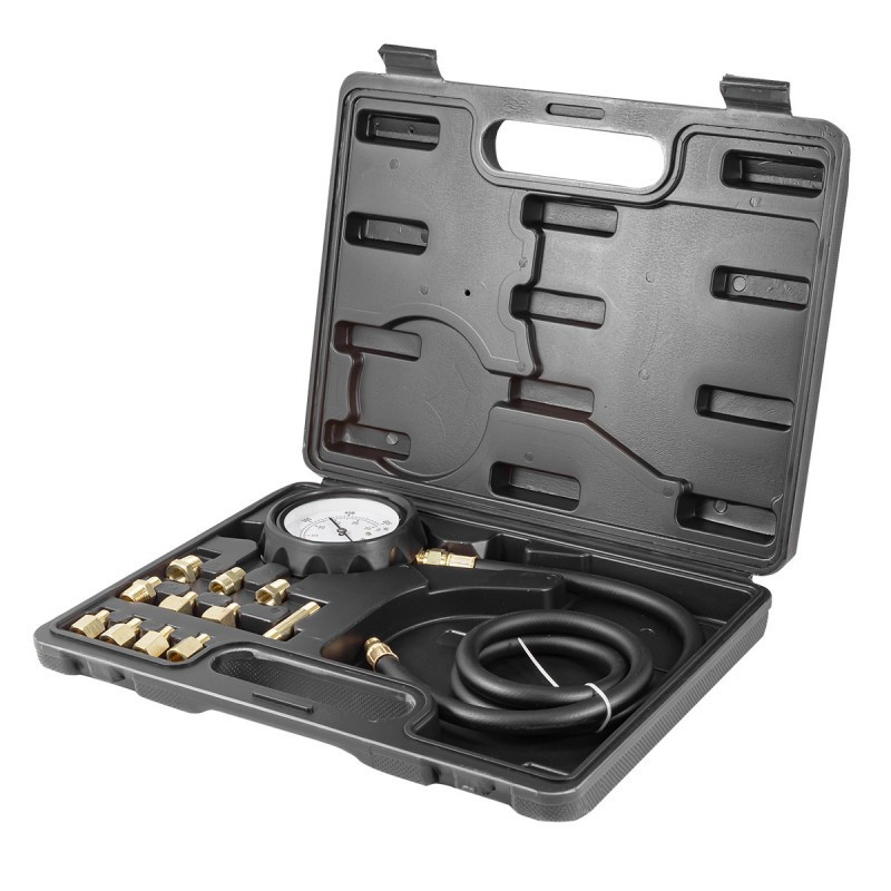 Тестер тиску мастила в комплекті з різьбовими адаптерами перехідниками 12 предметів, в кейсі Forsage F-912G02 Одеса - фото 1