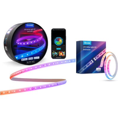 Світлодіодна стрічка Govee H100E LED Compatible extension of H61E1, 1.0m, RGBIC , WI-FI/Bluetooth, white (H100E0D1) Вінниця - фото 9