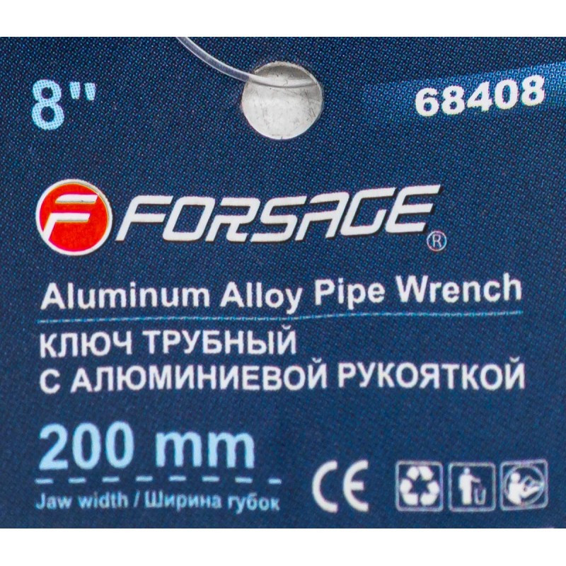 Ключ трубний розвідний 8" 200mm Forsage F-68408 Одеса - фото 6