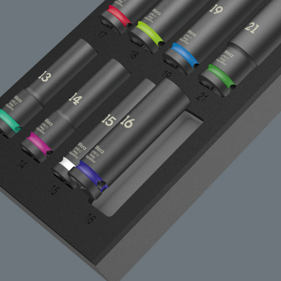 Набір подовжених ударних головок 1/2" 13-27мм Wera 15шт. (05150115001) Одеса
