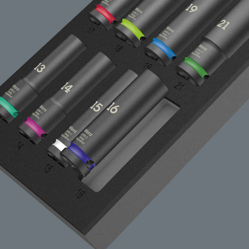 Набір подовжених ударних головок 1/2" 13-27мм Wera 15шт. (05150115001) Одеса - фото 2