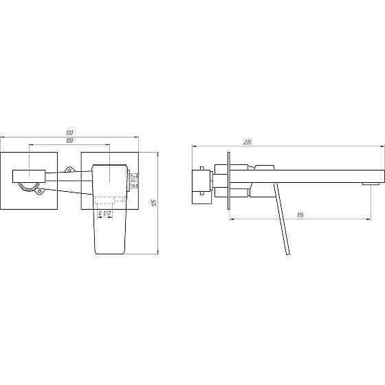 Змішувач для умивальника TOPAZ LEXI TL 21235-H57A-BL Луцк