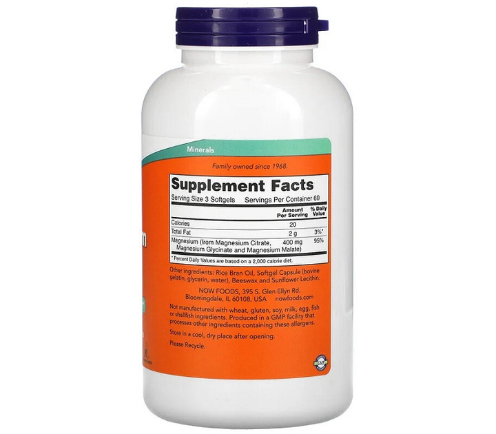 Мінерал MAGNESIUM CITRATE 134mg 180 softgels Луцьк - фото 2