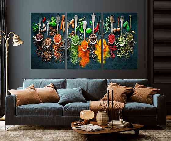 Модульная картина в гостиную / спальню  Спеції   ART-232_3A 70х130 см Киев