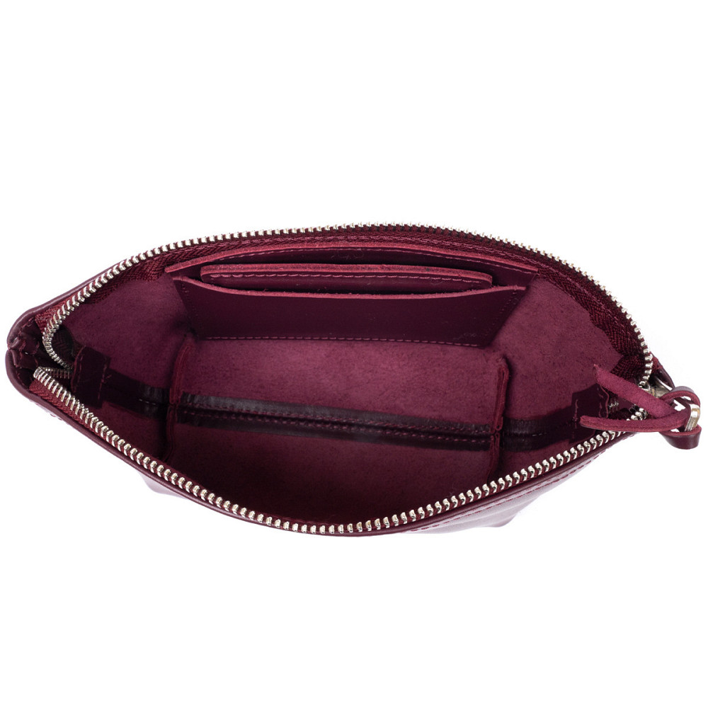 Женская косметичка из кожи Amelin GRANDE PELLE 11300 Сливовая Киев - изображение 5