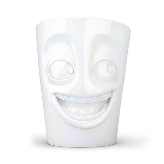 Чашка с ручкой Tassen Смех (350 мл) фарфор Белый Киев