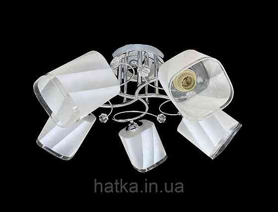 Люстра стельова на 5 плафонів 6220L/5 Хром Київ