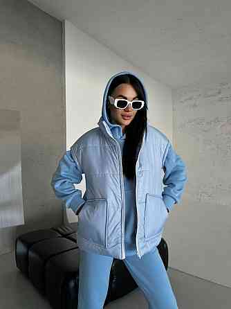 Женский теплый костюм тройка (жилетка+штаны+худи) Одесса