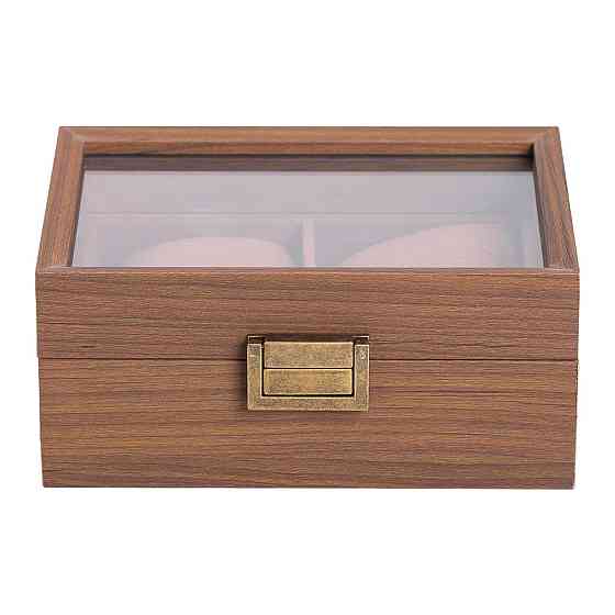 Дерев'яна скринька для наручного годинника 16.5×12×7.5 см на 2 відсіки HP-5-10 Коломыя