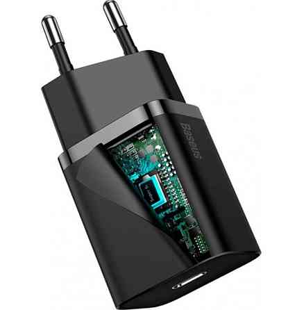 Адаптер мережевий BASEUS CCSUP-B01 Type-C, QC, 3A, чорний Винница