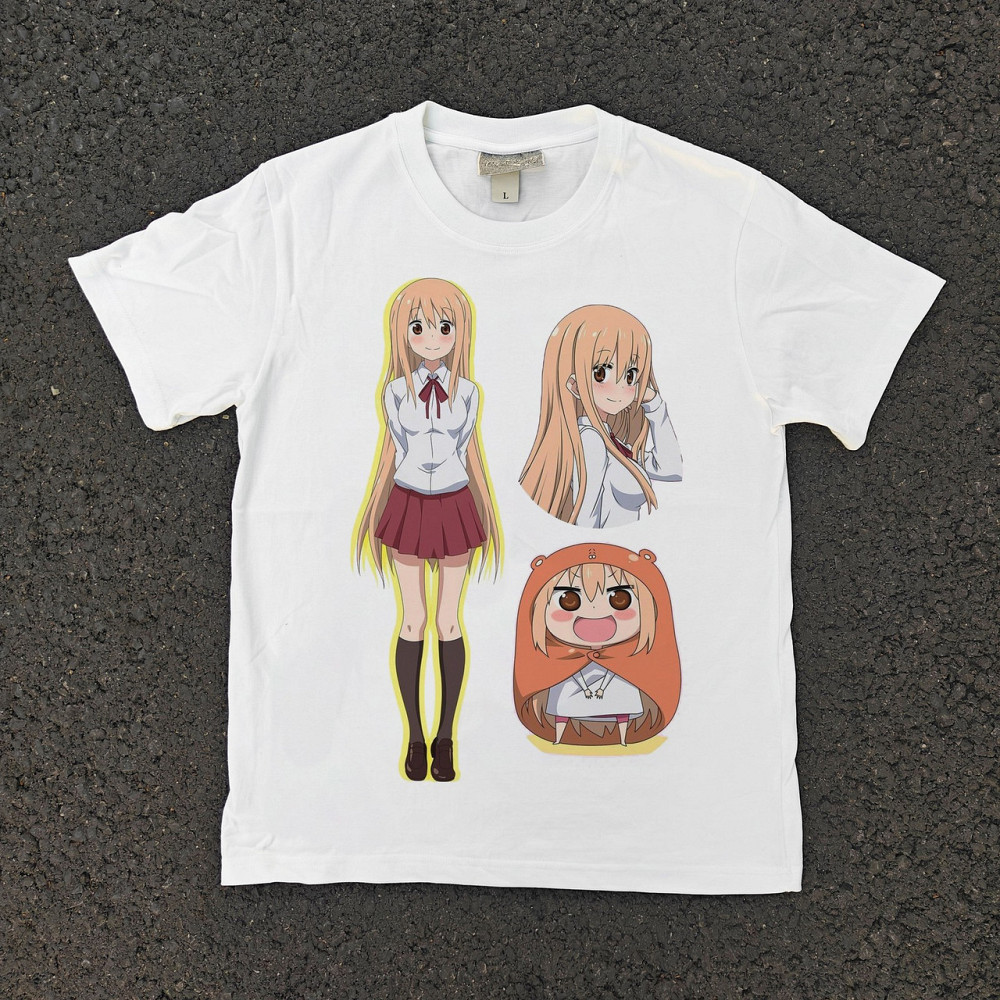 Футболка мужская с принтом аниме Аниме Химоуто Умару Кхан оверсайз (S/M/L) Черний Днепр - изображение 3