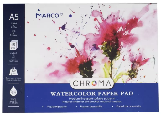 Альбом для малювання "Форм-С" 1071B-15CBP (A5-AQUA) 15 аркушів акварельний  щільність 300 гр., шт Київ - фото 1