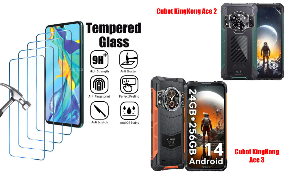 Защитное стекло ArmorGlass для Cubot KingKong Ace 2, KingKong Ace 3 – устойчивое к царапинам и ударам Киев - изображение 1