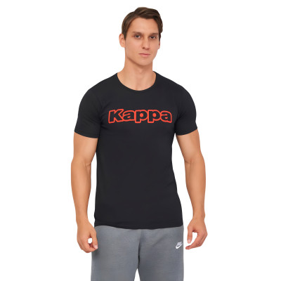 Футболка Kappa T-shirt Mezza Manica Girocollo K1335 Nero con stampa logo pet чорний XL (8032606509702) Вінниця - фото 1