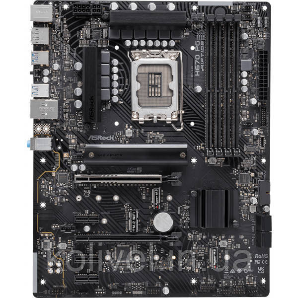 ASRock H670 PG RIPTIDE (1700/H670, 4*DDR4, 2xPCIex16, 4xSATAІІІ, 3xM.2, 2.5GLan, 7.1ch, ATX) (H670 PG RIPTIDE) Киев - изображение 1