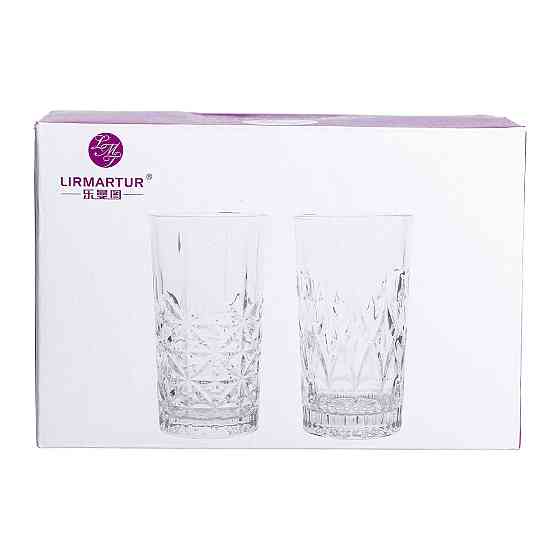 Набір фігурних склянок 6 шт. 300 мл скляні склянки для коктейлів, холодних напоїв HP-YH-14 Коломия