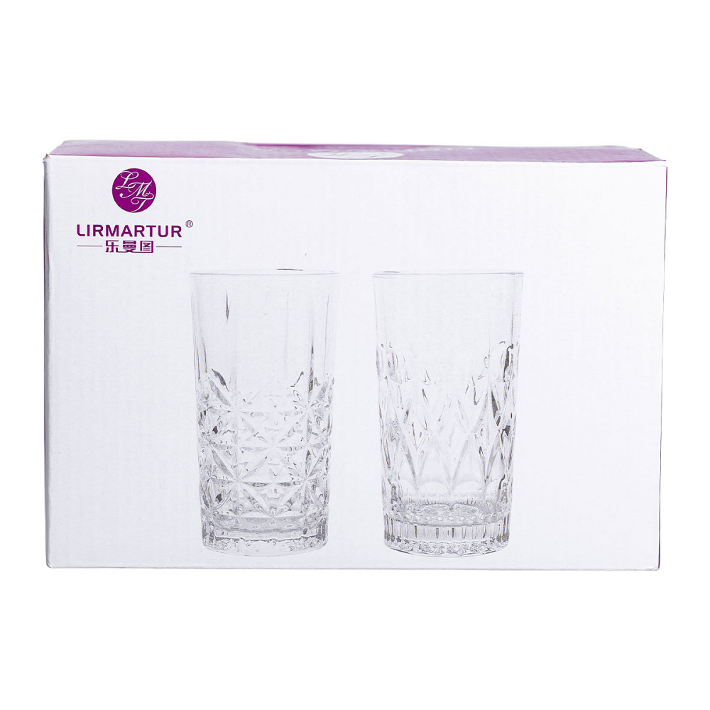 Набір фігурних склянок 6 шт. 300 мл скляні склянки для коктейлів, холодних напоїв HP-YH-14 Коломия - фото 2