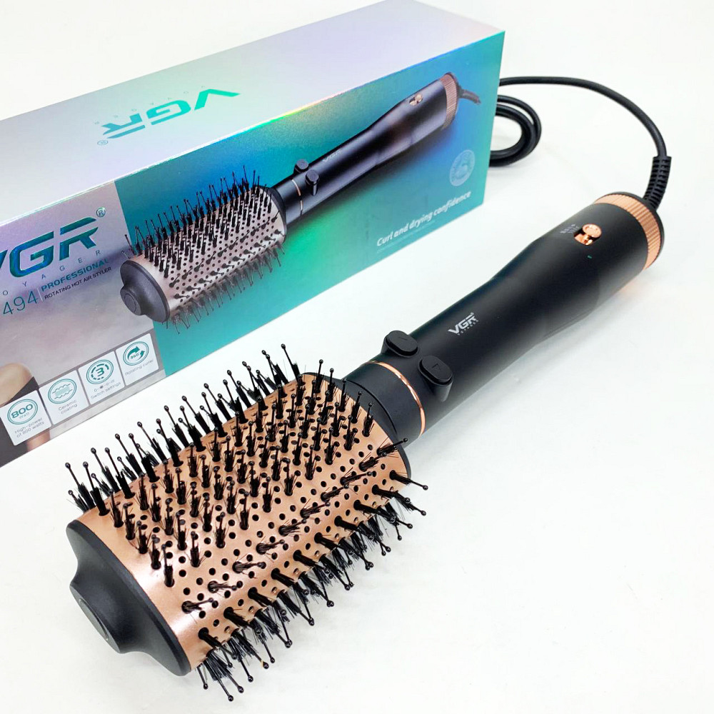 Сучасний фен для укладання, Професійний фен-гребінець з іонізацією, Хороший фен для волосся KP-46 Івано-Франківськ - фото 9