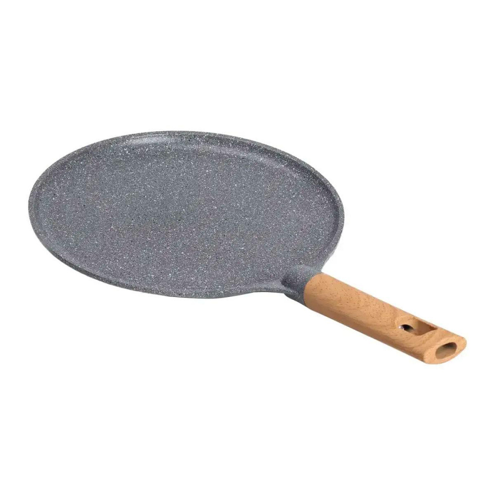 Алюминиевая блинная сковорода с мраморным антипригарным покрытием Ø 26 см, толстое дно MGC серый HP-4-429G Киев - изображение 3