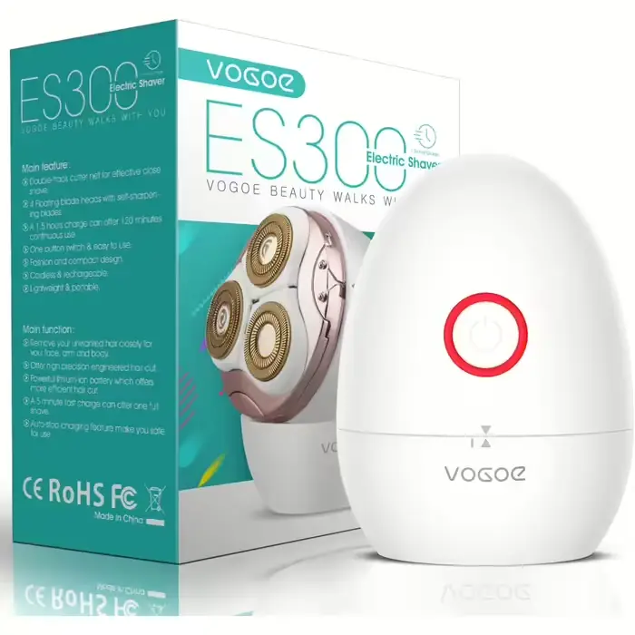Электробритва женская VOGOE ES300 3D роторная беспроводная для ног лица и зоны бикини водонепроницаемая триммер УЦЕНКА Киев - изображение 9