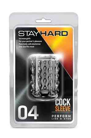 Насадка STAY HARD-COCK Sleeve 04, CLEAR Sex Aura Київ