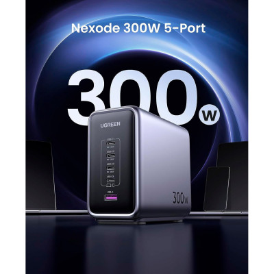 Зарядное устройство Ugreen 5xUSB 300W Nexode (5хUSB-C) CD333 (90903B) Винница - изображение 2