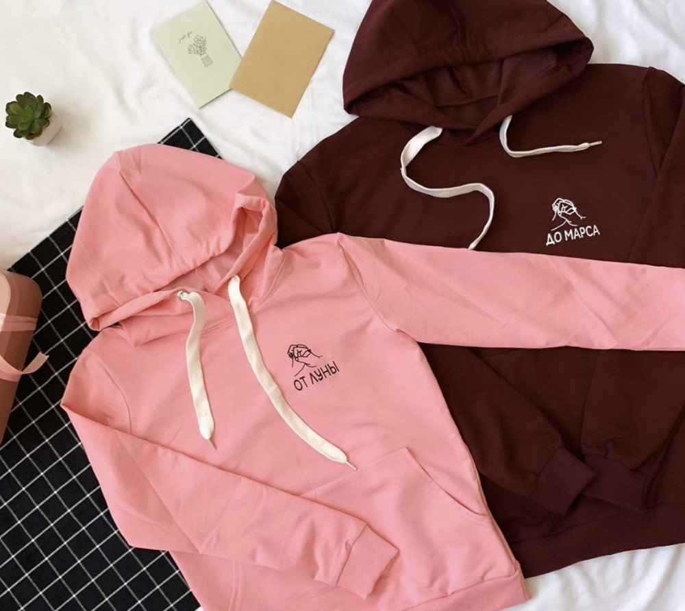 Парні толстовки з капюшоном для хлопця та дівчини!  Від Місяця до Марса Чернівці - фото 1