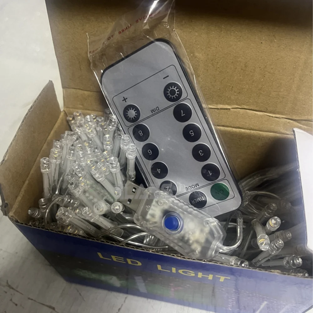 Гирлянда штора SFK-09 флаг Украины 2х2 метра с пультом USB Винница - изображение 3