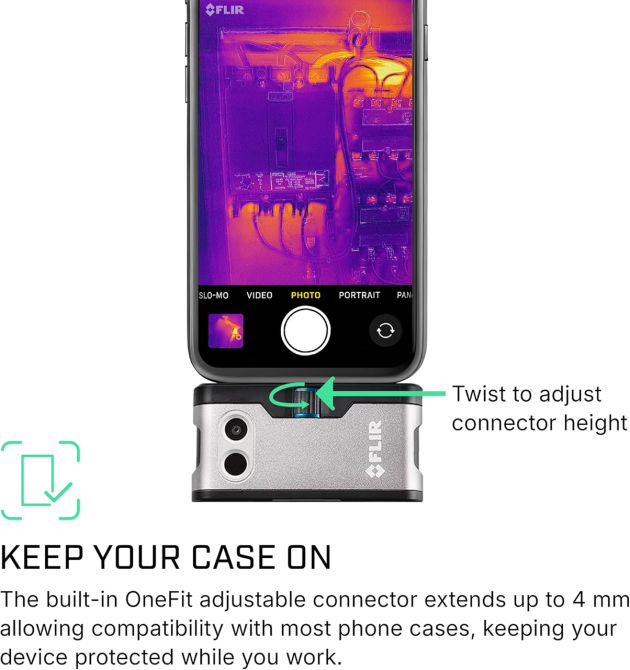 Тепловизор для iPhone FLIR ONE Gen 3 USB-C тепловизионная камера для iOS систем отопления и диагностики дома Киев - изображение 4