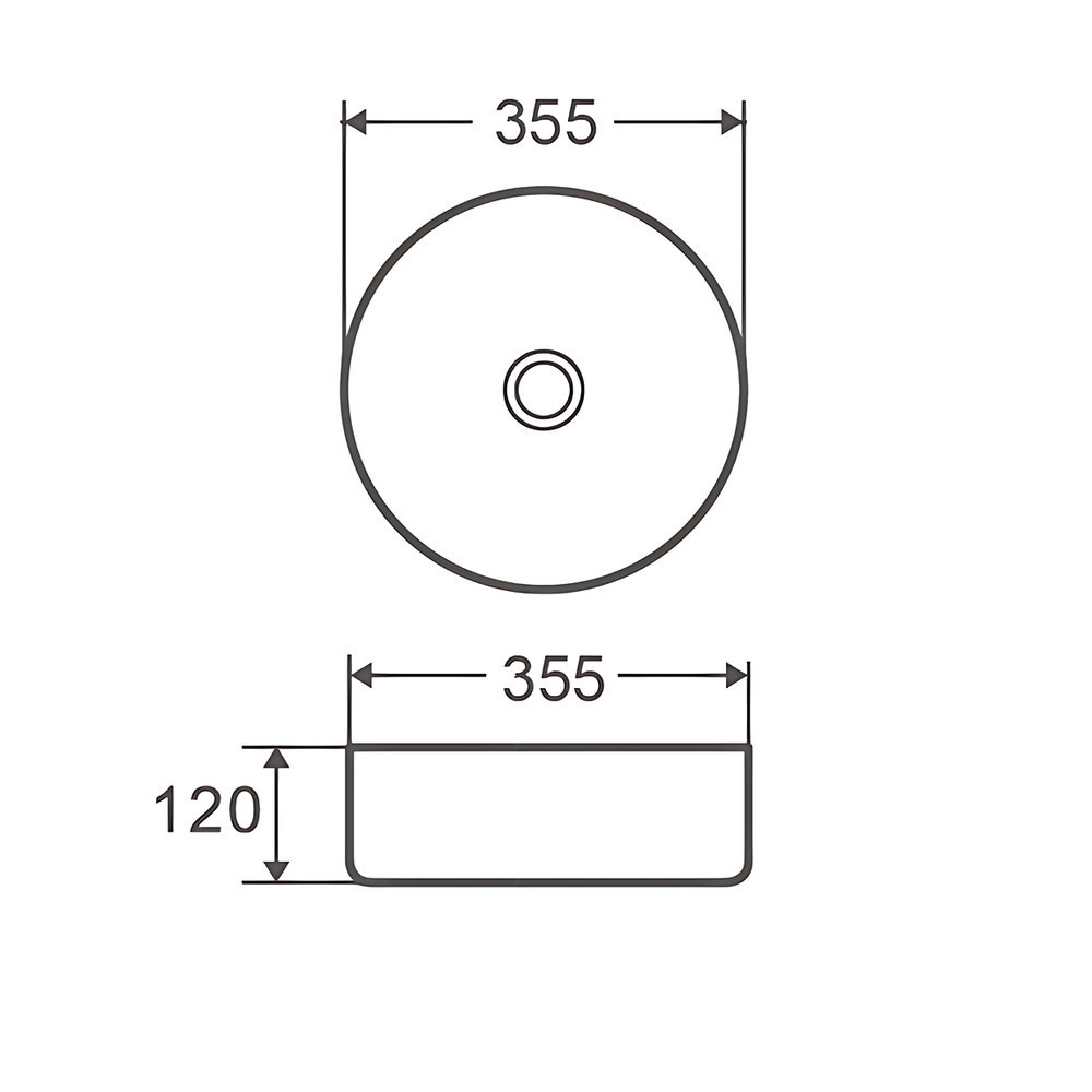 Раковина накладна Mixxus Premium TOPPER-0102 365х365х125mm (MP6680) ( 19030 ) Харків - фото 2