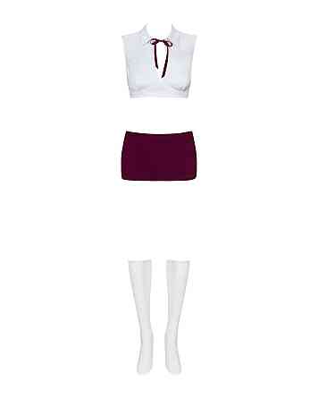 Еротичний костюм студентки Obsessive Student 4 pcs costume S/M, топ, спідниця, стринги, гольфи Sex Aura Київ