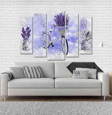 Модульна картина Лаванда Велосипед Art-198_5 Київ