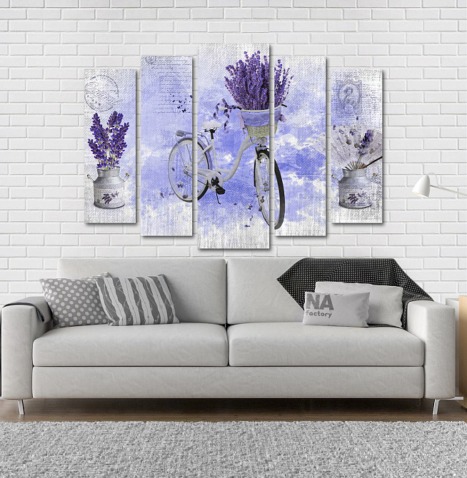 Модульна картина Лаванда Велосипед Art-198_5 Київ - фото 2