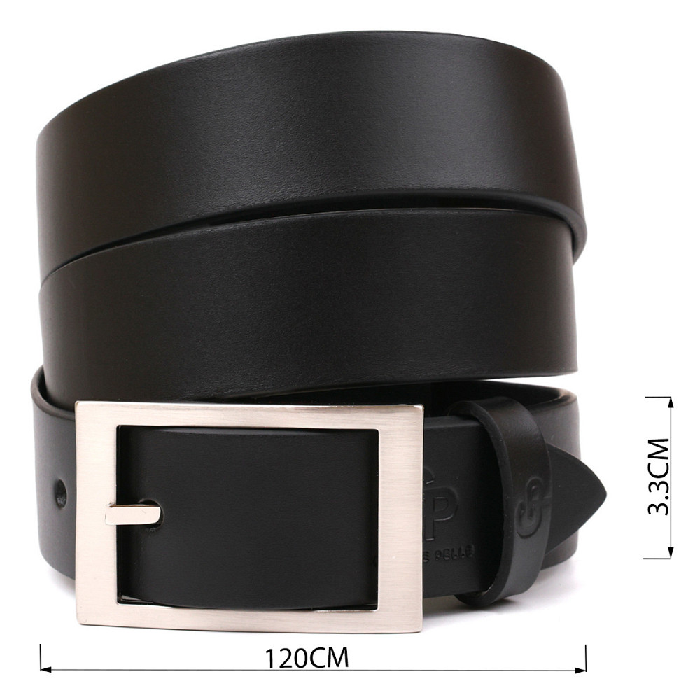 Ремень GRANDE PELLE 00239 кожаный Черный Киев - изображение 4