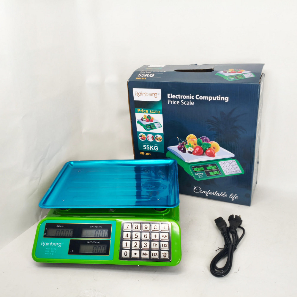 Весы товарные до 50 кг Rainberg, Электро весы напольные для торговли торговые бытовые до 50 кг UH-66 Львов - изображение 7