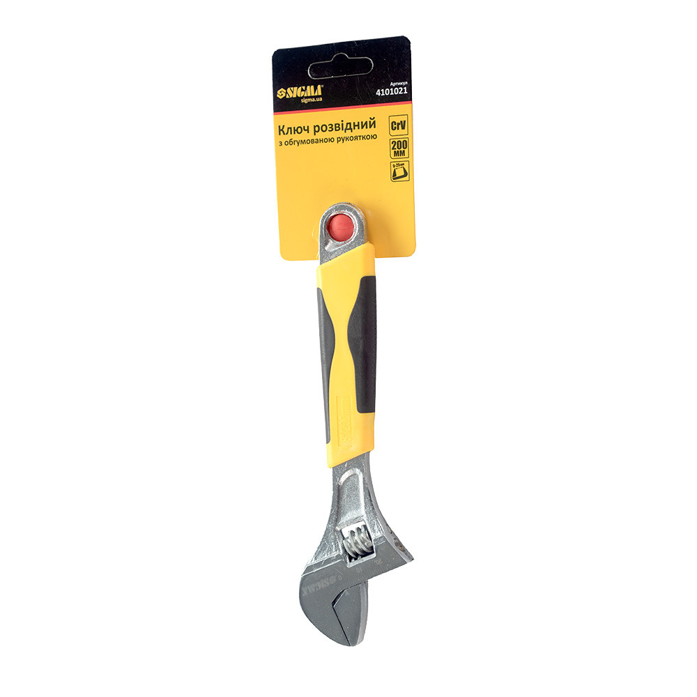 Sigma Ключ разводной 200мм CrV (обрезиненная рукоятка) SIGMA (4101021) Коломия - фото 6
