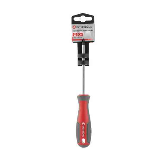 Викруткa хрестова, PH1×100 мм, Cr-V INTERTOOL VT-3316 Киев