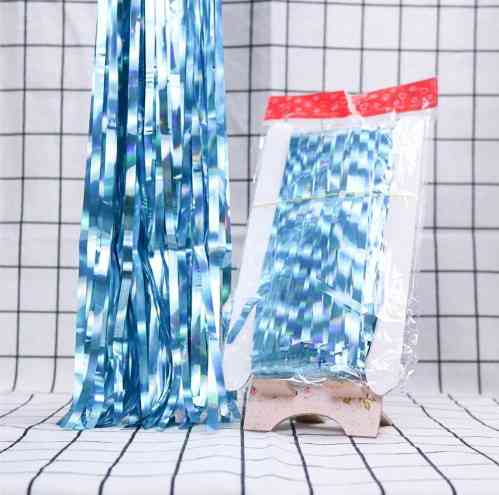 Дождик на фотозону с голограммой 1 м на 1 м голубой Киев