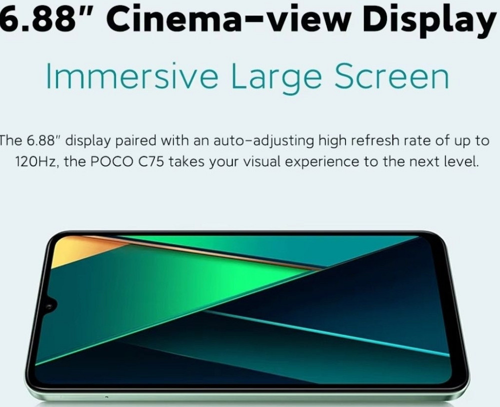 Телефон Xiaomi POCO C75 6/128Gb. Global Black NFC 5160mah 6.88