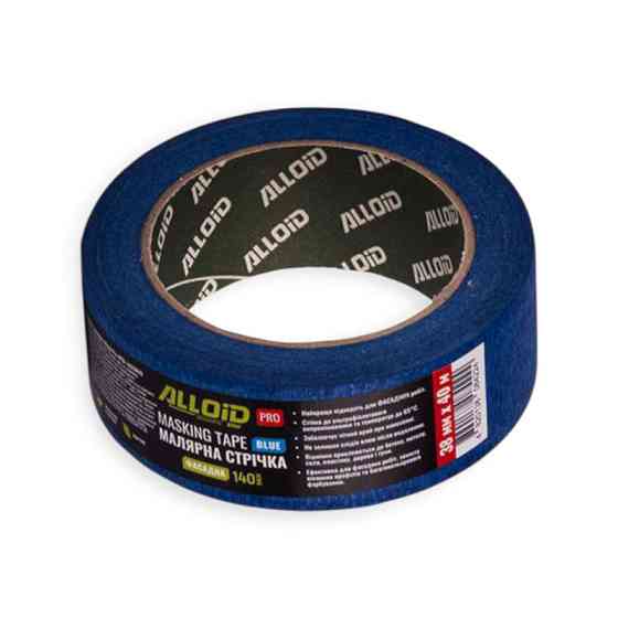 Лента малярная PRO 38мм х 40м, 140мкм синяя, для внутренних и наружных работ термостойкая 60° Мукачево