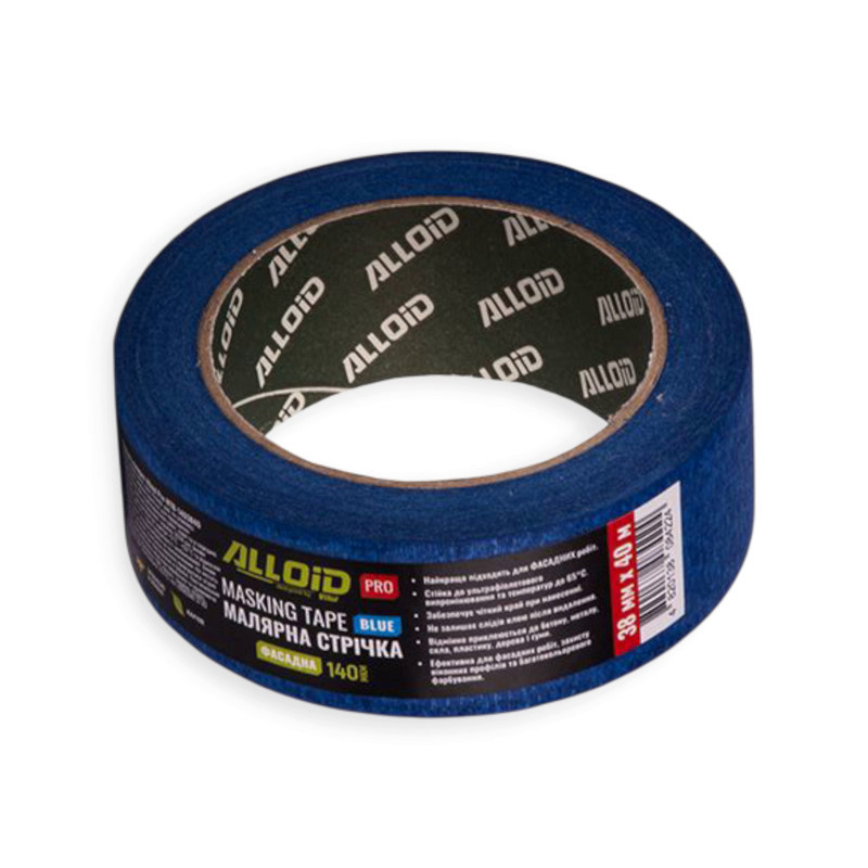 Лента малярная PRO 38мм х 40м, 140мкм синяя, для внутренних и наружных работ термостойкая 60° Мукачево - изображение 1