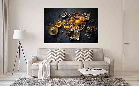 Картина холст в гостиную / спальню   Апельсиновий бум    MLP_143 40x80 см Киев