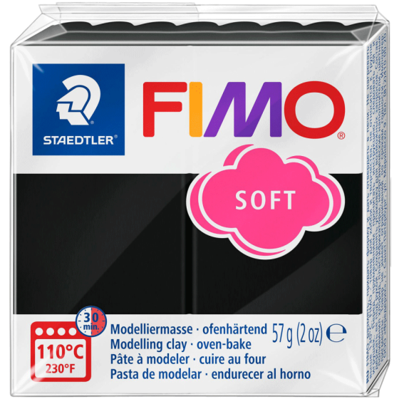 Пластика для бижутерии Soft Черная 57г Fimo Київ