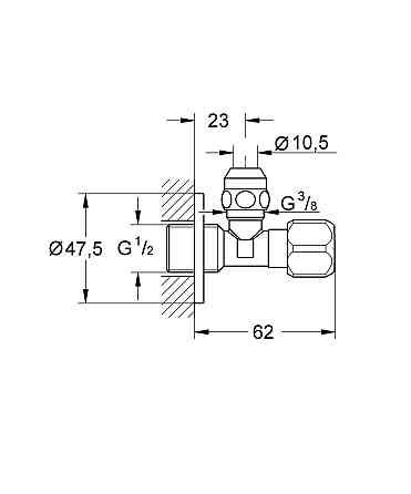 Кутовий вентиль Grohe (2201700M) Київ
