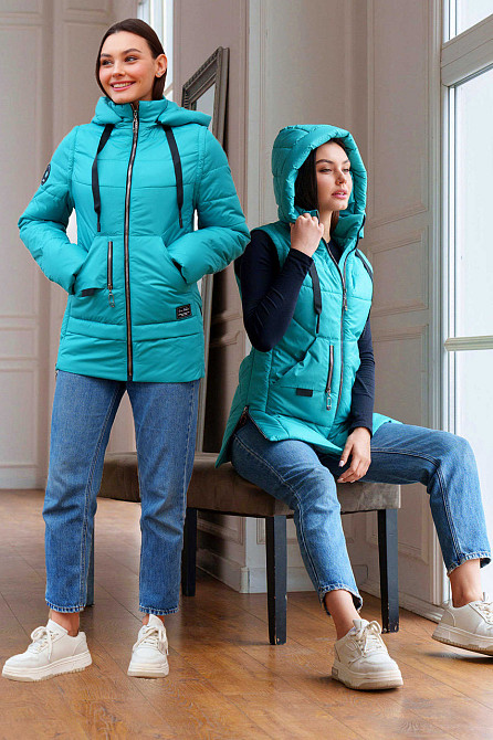 Женская курточка демисезонная трансформер.  Куртка жилет 44-58р Киев - изображение 2